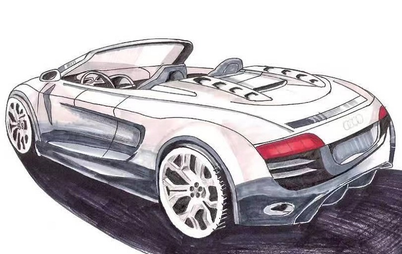 汽車手繪上色造型設(shè)計(jì)